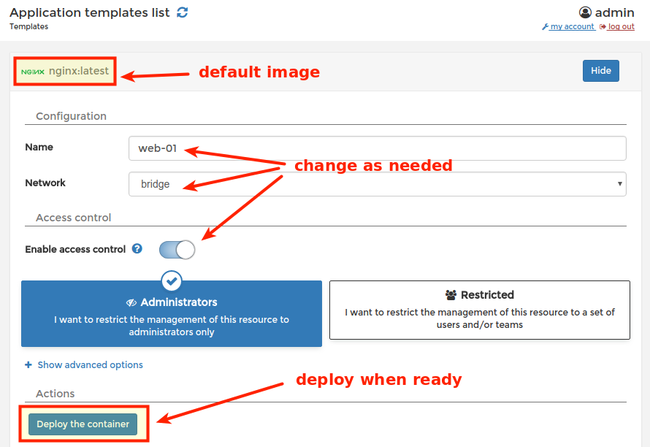 Portainer Templates List